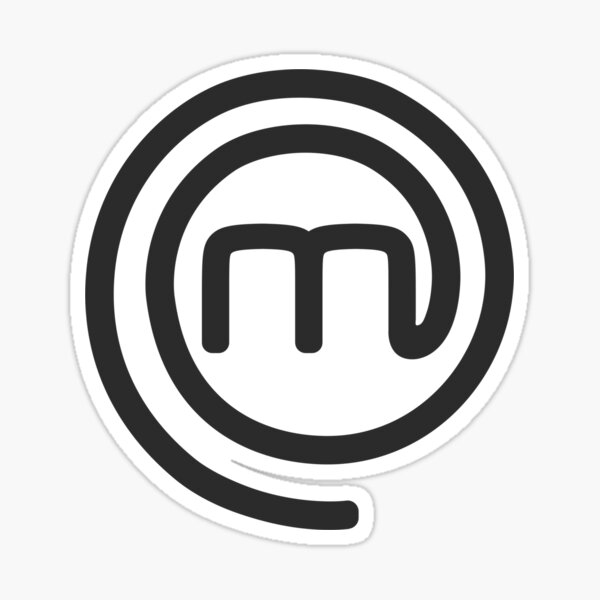 "MasterChef Black Logo White Background" Sticker for Sale by ChefBubble Redbubble