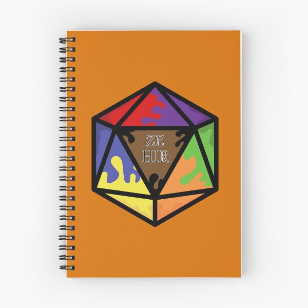 Item preview, Rainbow Pronoun Pride D20 Ze/Hir designed and sold by BiOurPride.