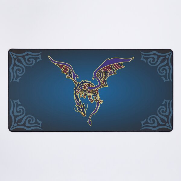 Item preview, blue purple dragon mouse pad designed and sold by inkbearblue.