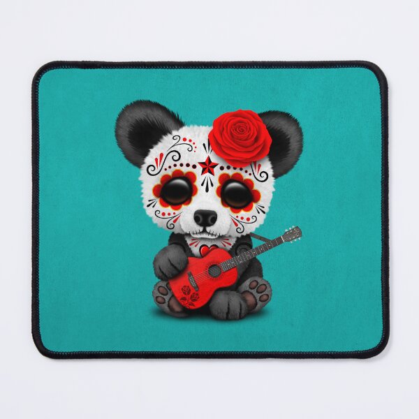 Item preview, Red Sugar Skull Panda Playing Guitar designed and sold by JeffBartels.