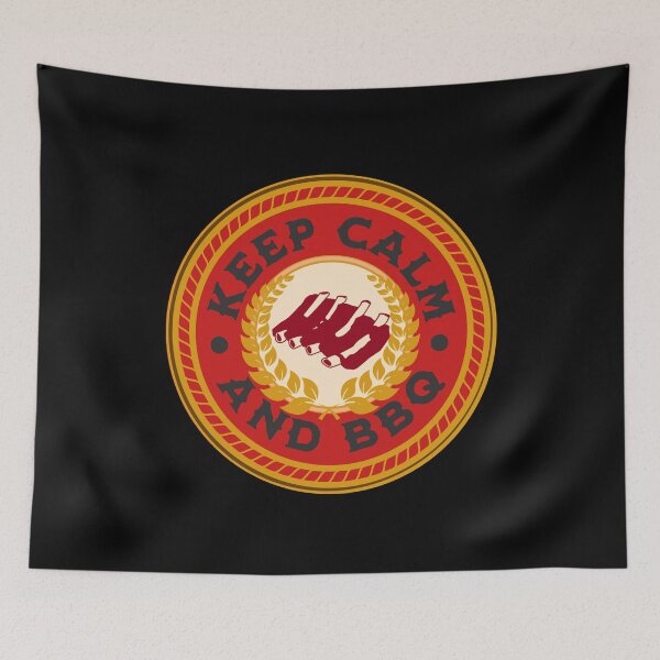 Item preview, Keep Calm and BBQ - Funny BBQ designed and sold by MacAndMoose.