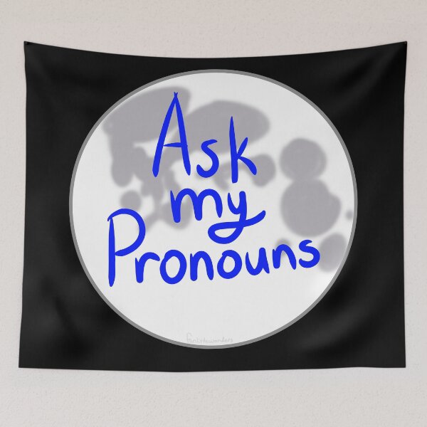 Item preview, Lunar Ask My Pronouns designed and sold by funlittlewonders.