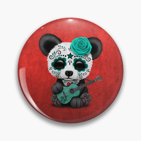 Item preview, Blue Sugar Skull Panda Playing Guitar designed and sold by JeffBartels.