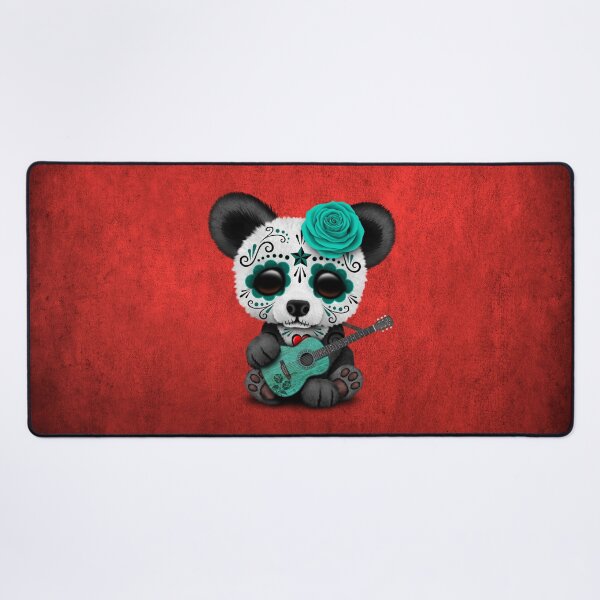 Item preview, Blue Sugar Skull Panda Playing Guitar designed and sold by JeffBartels.