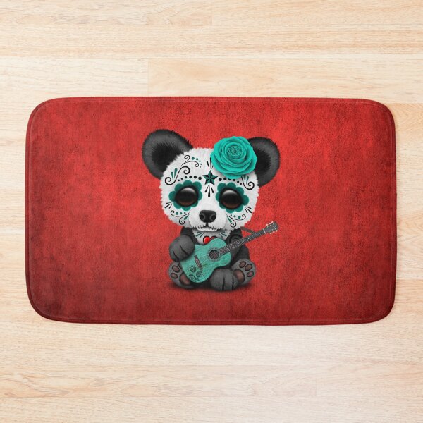 Item preview, Blue Sugar Skull Panda Playing Guitar designed and sold by JeffBartels.