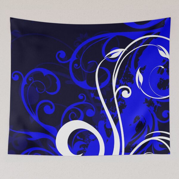 Item preview, Blue white floral Art  designed and sold by Tshirtstory.