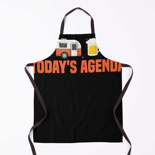 Item preview, RV Camping Camper Today's Agenda Coffee Beer Campfire designed and sold by AgelastFlaniaer.