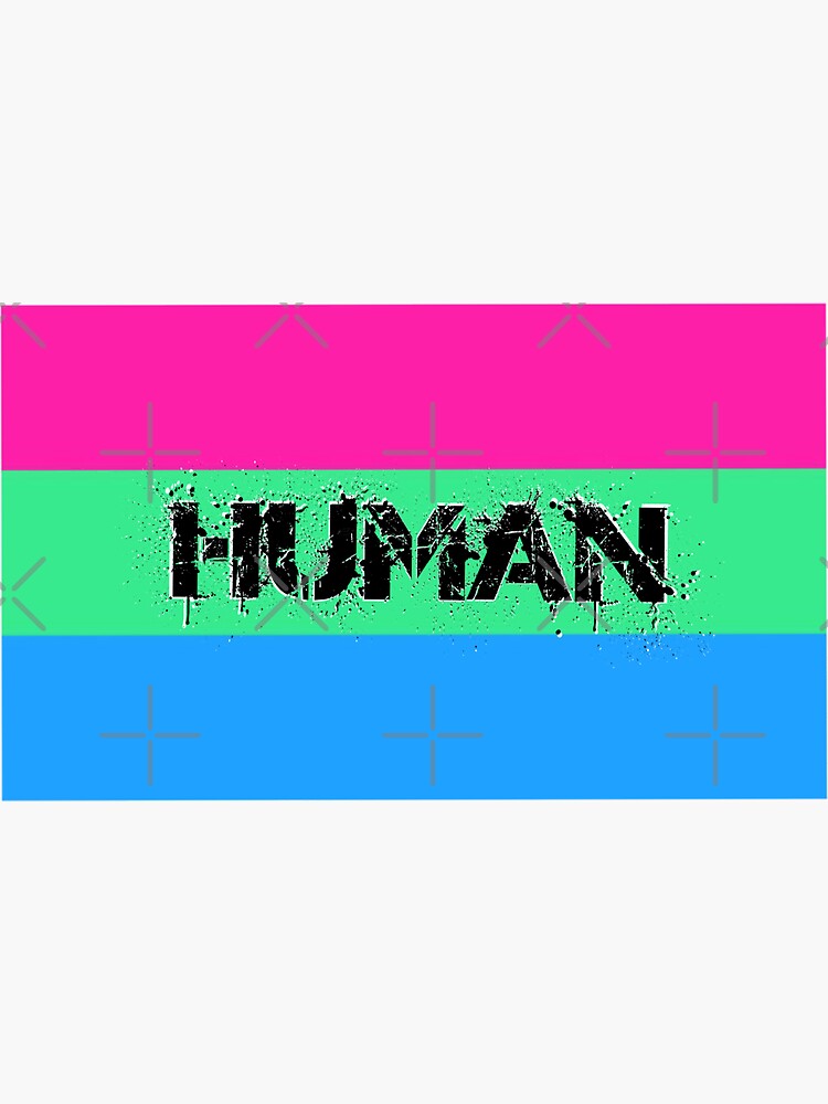 Polysexual Pride Flag Human Design Sticker By Hopefulmusings