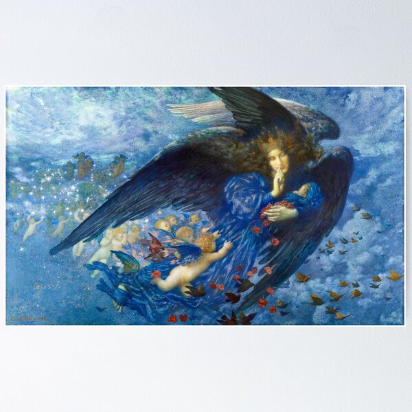 Item preview, Night with her Train of Stars, 1912, Edward Robert Hughes designed and sold by TeeARTHY.