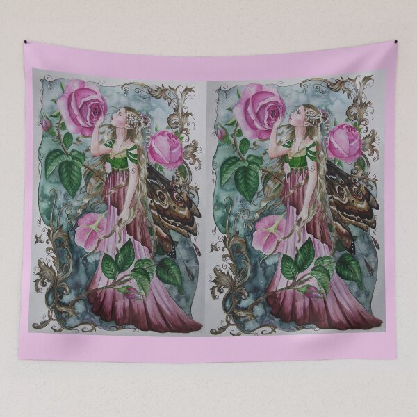 Item preview, Pink rose fairy faerie fantasy designed and sold by Gabriella  Szabo.
