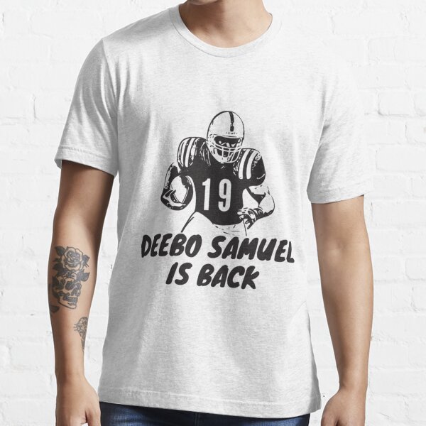 deebo samuel is back - black and white | Kids T-Shirt