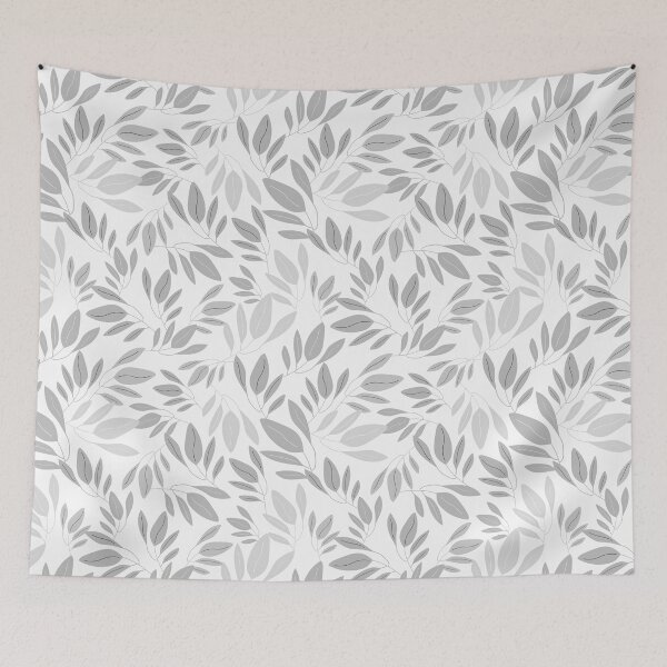 Item preview, Delicate Leaves - Light Gray designed and sold by KBurnsArt.