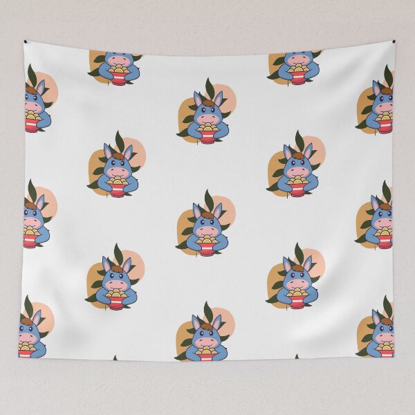 Item preview, Abstract design of a cute horse looking at a bowl of ramen designed and sold by jpn insprd.