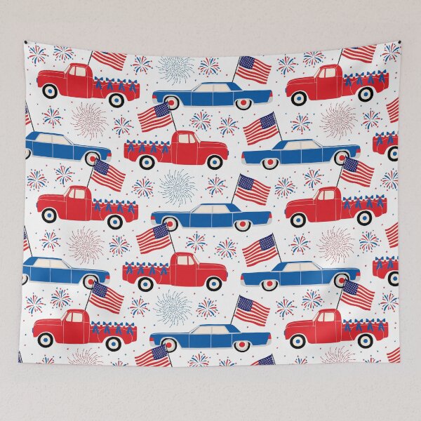 Item preview, 4th of July Flags And Fireworks designed and sold by AProperLemon.