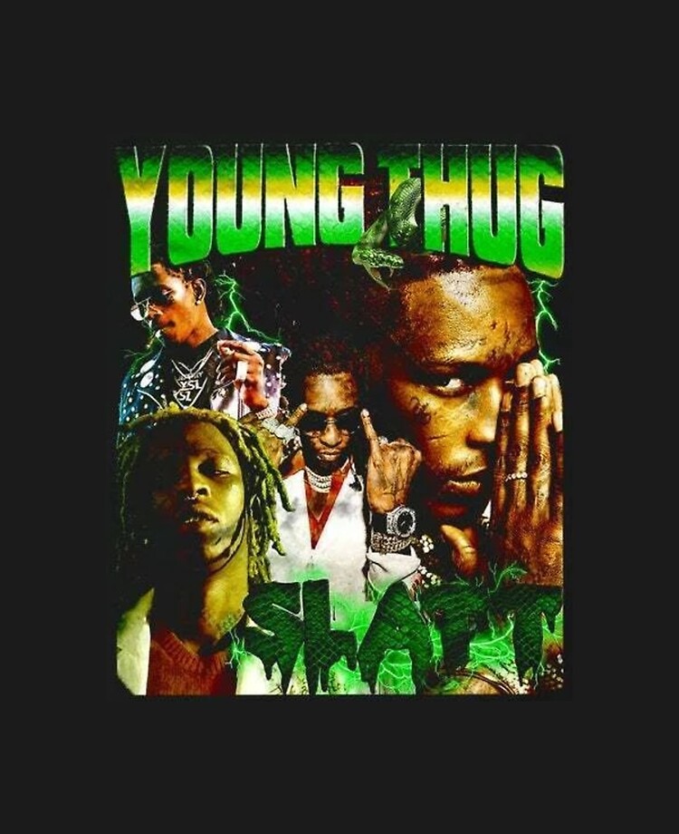 Young Thug Slatt Slime Green | Vintage Rapper T-Shirt