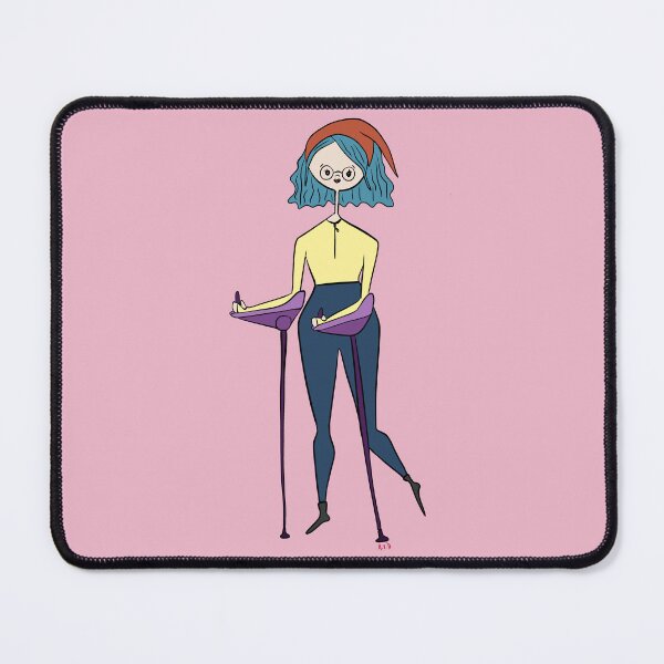 Item preview, Cute Girl With SmartCrutches (pink) designed and sold by misslovelymess.