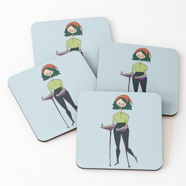 Item preview, Cute Girl With SmartCrutches (blue) designed and sold by misslovelymess.