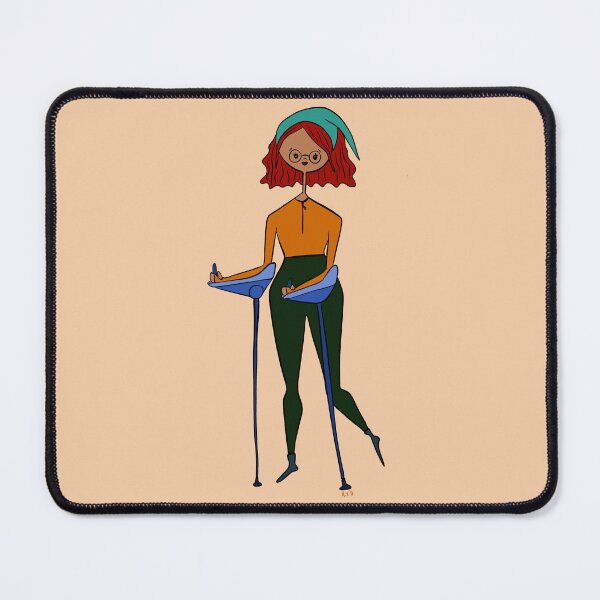 Item preview, Cute Girl With SmartCrutches (orange) designed and sold by misslovelymess.