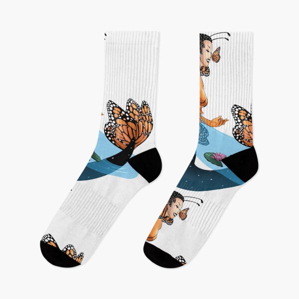 Item preview, Monarch Butterfly Mermaid designed and sold by HoneyPottsArt.