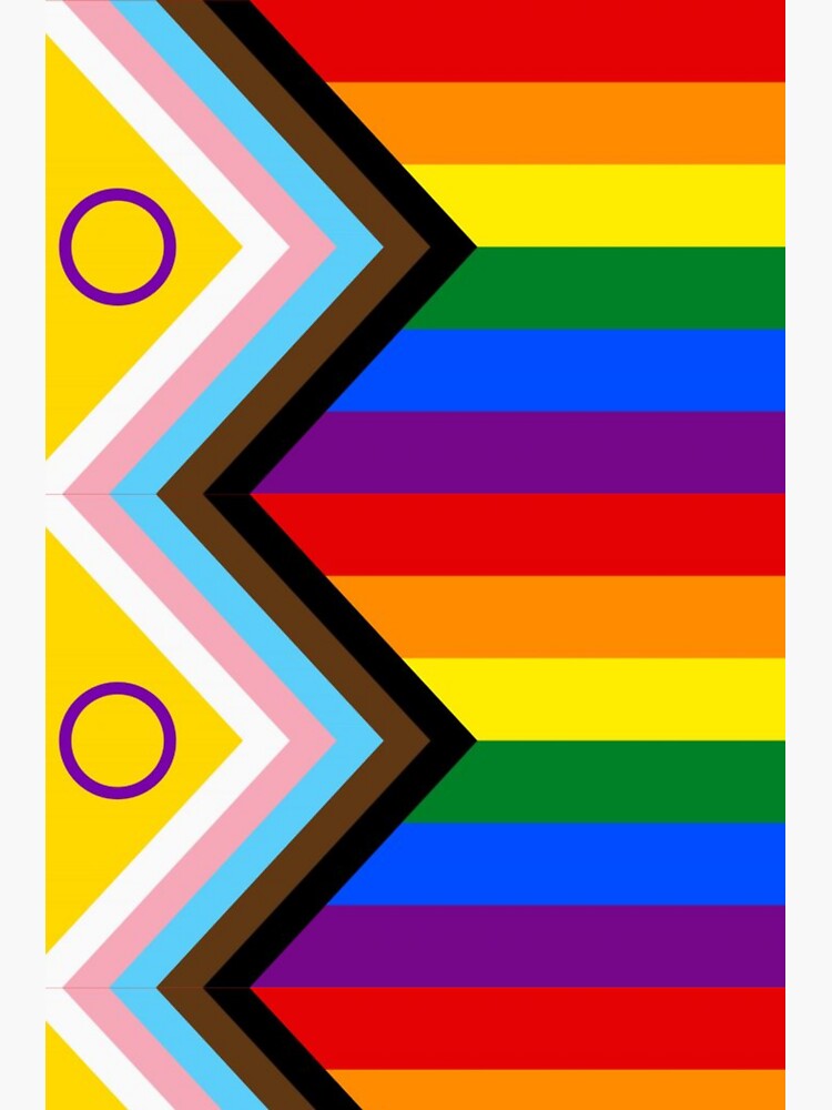 Intersex Inclusive Pride Flag Striped Sticker For Sale By JGVentures Redbubble