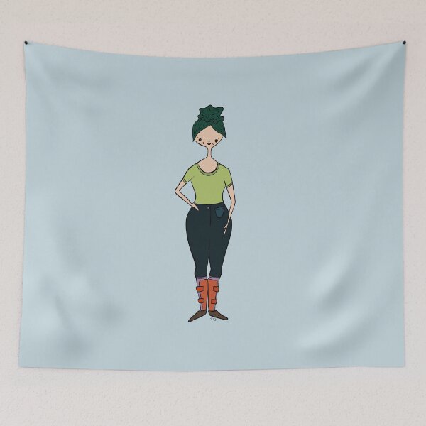 Item preview, Cute Girl With AFO's (blue) designed and sold by misslovelymess.