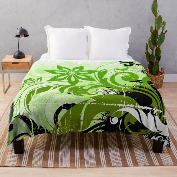 Item preview, Green white floral Art designed and sold by Tshirtstory.