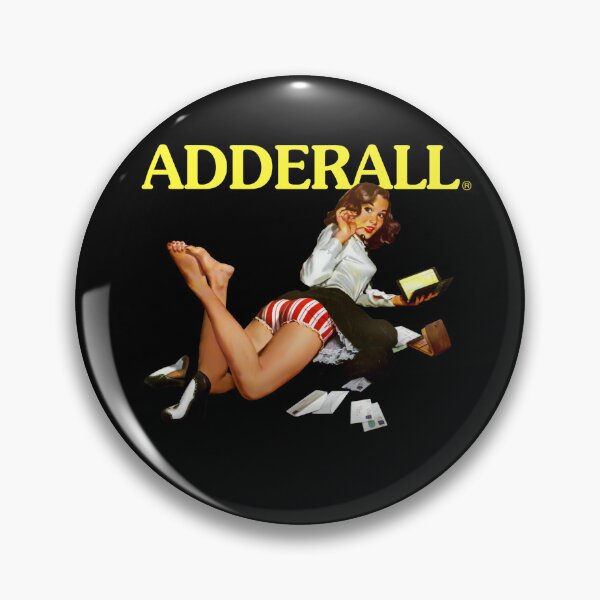 Item preview, Adderall Mentally Ill Mental Health Depression Study Drugs ADD ADHD Ritalin Attention Deficit Disorder Pin up girl 1950s 50s Vintage Retro designed and sold by nomadique.
