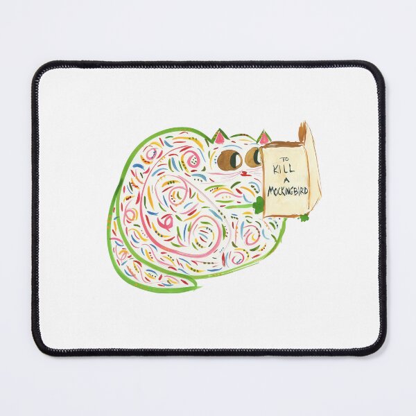 Item preview, Yellow Heliconia cats - Funny Wall Art - Cat Reading to Kill a Mockingbird designed and sold by malishas.