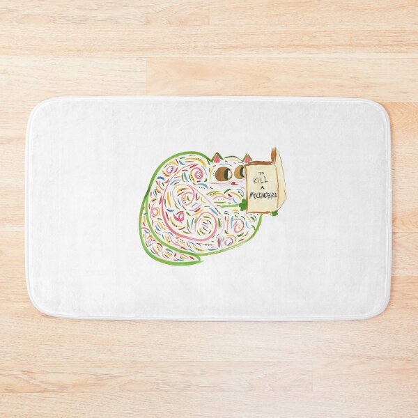Item preview, Yellow Heliconia cats - Funny Wall Art - Cat Reading to Kill a Mockingbird designed and sold by malishas.