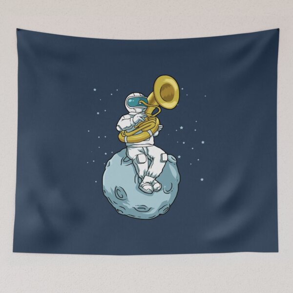Artikelvorschau, Tuba Geschenk Astronaut Marching Band Musik Sousaphon entworfen und verkauft von RaineHim.