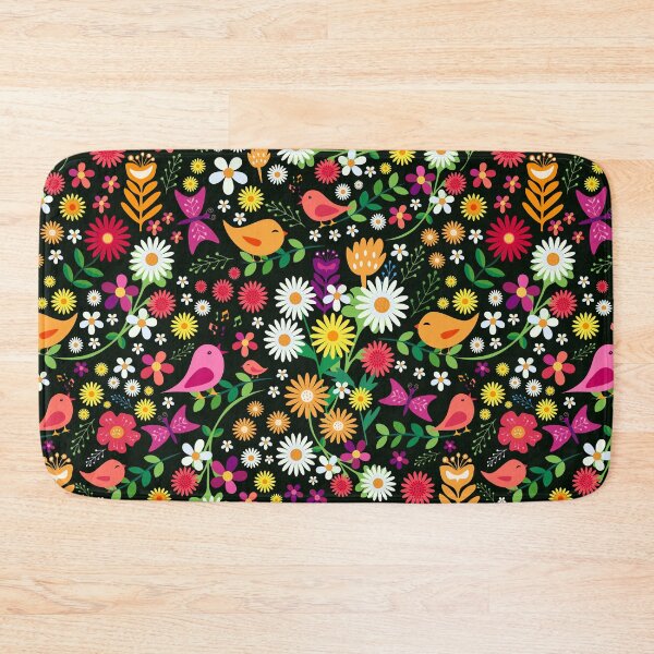 Item preview, Bright Colorful Floral with Birds designed and sold by prirajdesigns.