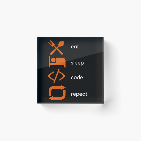 Item preview, Eat sleep code repeat designed and sold by TheCodeChic.