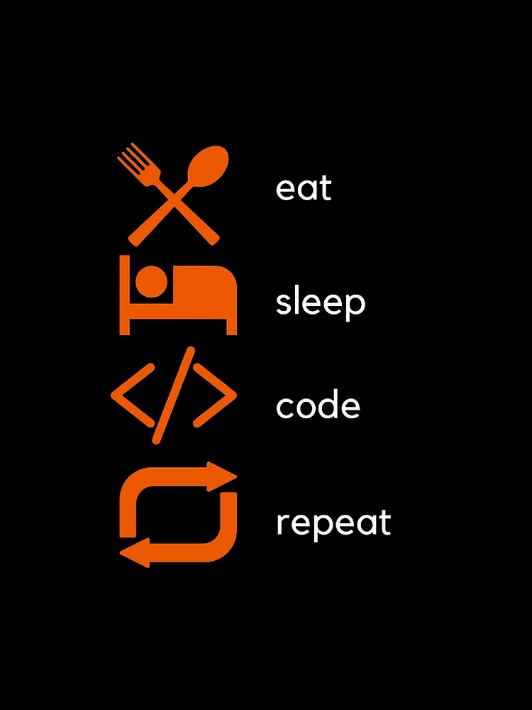 Thumbnail 3 of 3, Scarf, Eat sleep code repeat designed and sold by TheCodeChic.