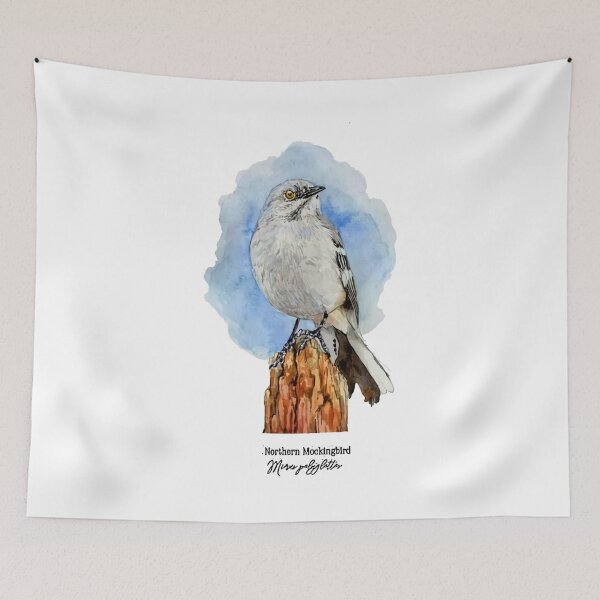 Item preview, To Kill A Mockingbird - Northern Mockingbird Giclee Print Northern Mockingbird Watercolor, designed and sold by malishas.