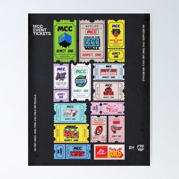 Item preview, MCC tickets designed and sold by breadicide.