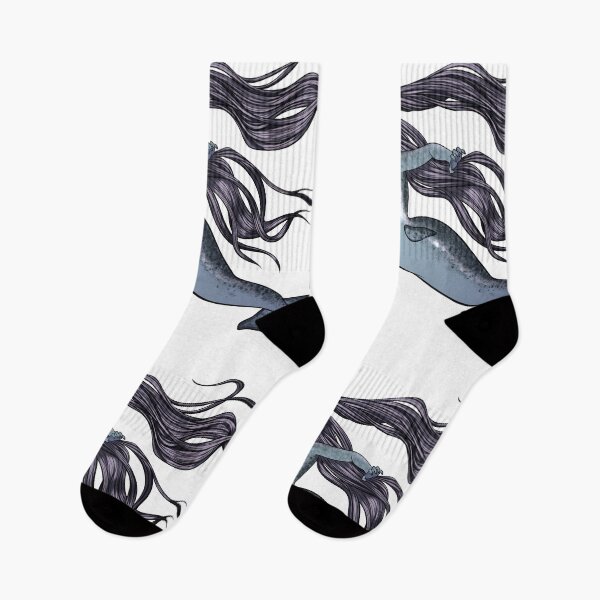 Item preview, Narwhal Mermaid with Pigtails designed and sold by HoneyPottsArt.