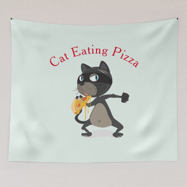Item preview, Cat Eating Pizza designed and sold by HandyDesign22.