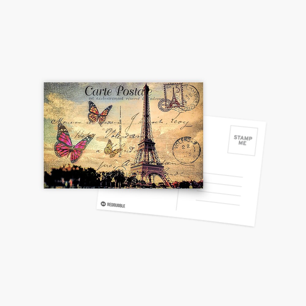 Vintage Paris Carte Postale Greeting Card By Augustinet Redbubble