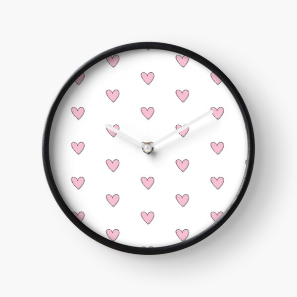 pink heart Clock