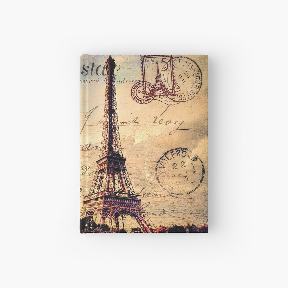 Vintage Paris-Carte Postale Hardcover Journal