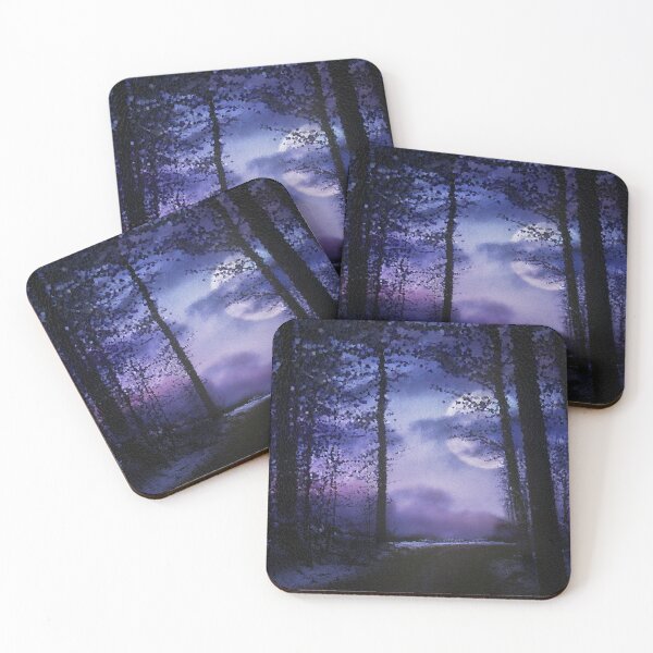 Item preview, Dark and Purple Moonlit Forest designed and sold by MathenaArt.