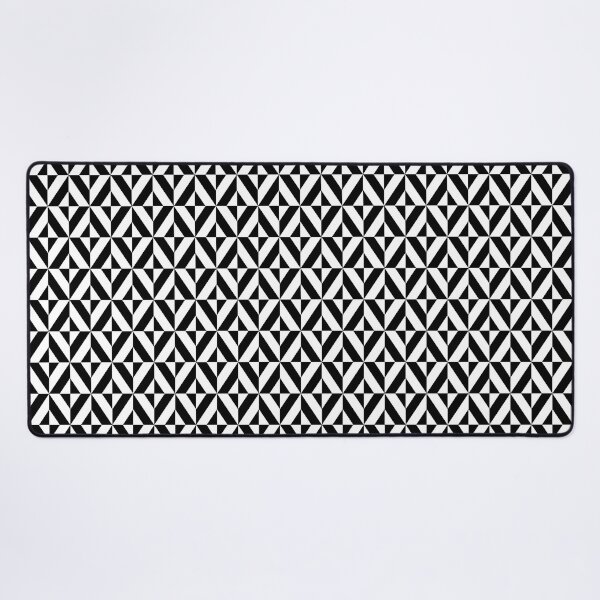 Aperçu de l'œuvre Diamants et triangles motif noir et blanc créée et vendue par Portfolio Run.