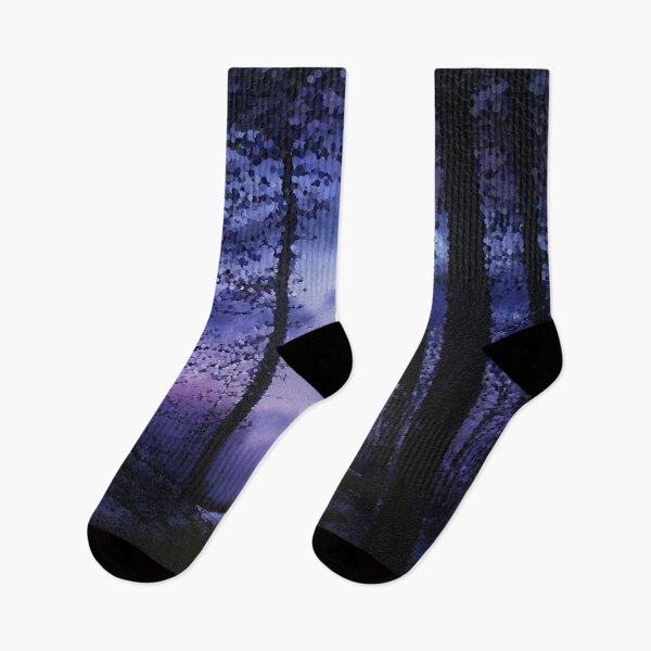 Item preview, Dark and Purple Moonlit Forest designed and sold by MathenaArt.