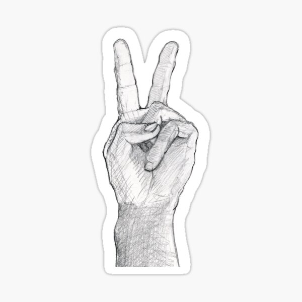 Joint Peace Sign - Sketch Transparent PNG - 675x675 - Free Download on  NicePNG