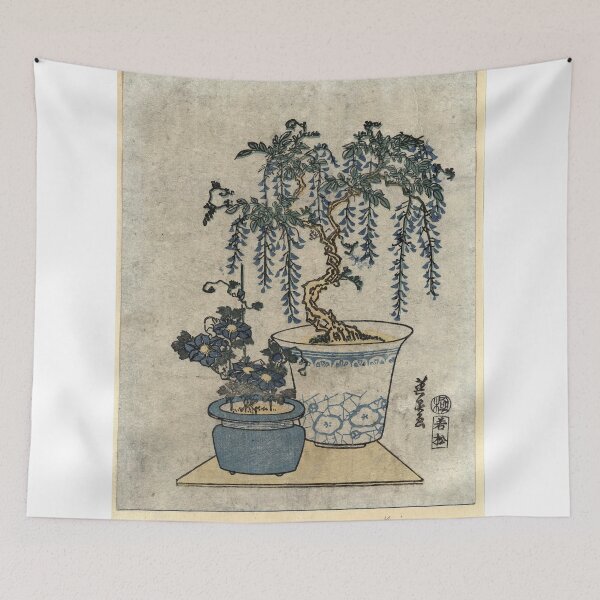 Item preview, Potted Wisteria - Eisen Ikeda - 1818 - woodcut designed and sold by CrankyOldDude.