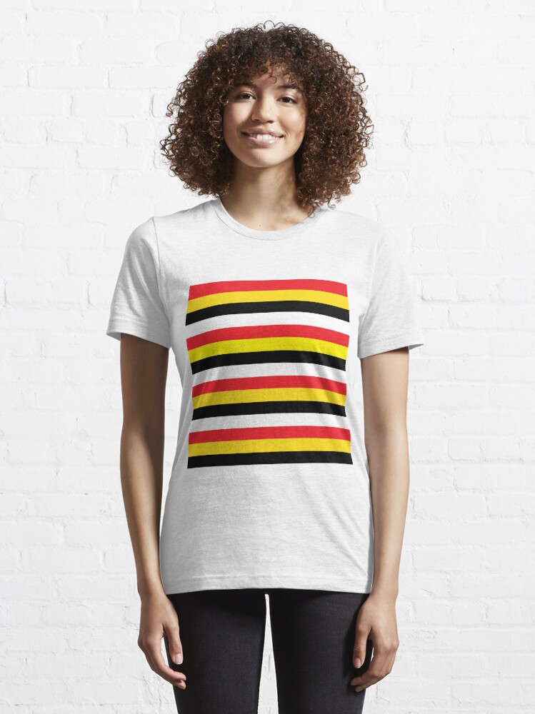 Red and yellow 2024 striped t shirt