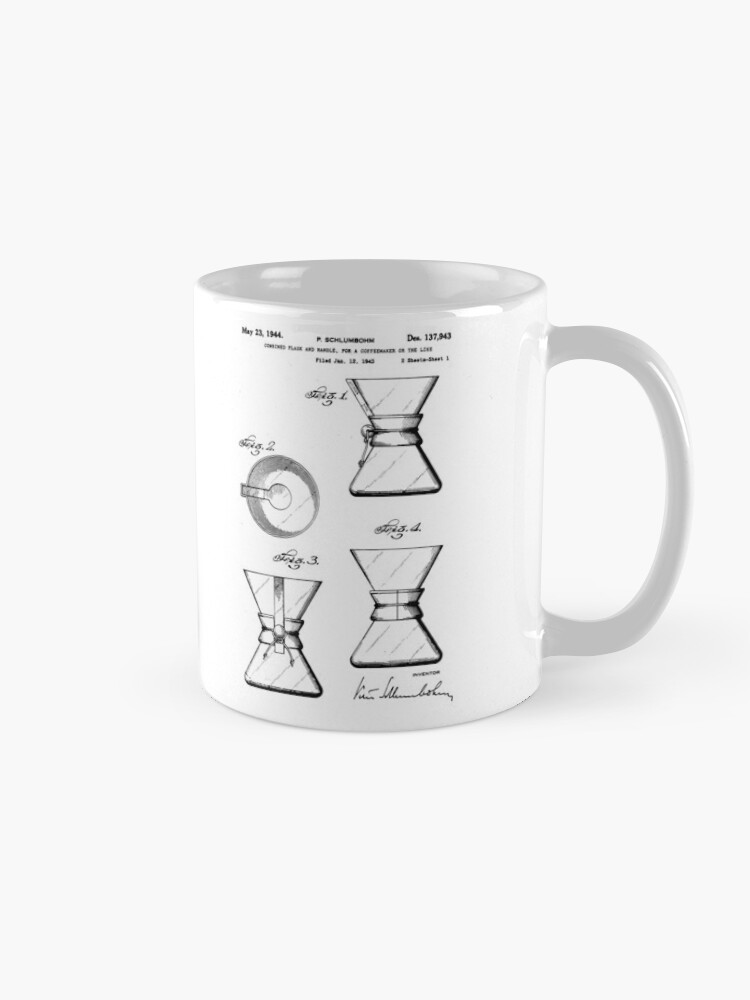 Coffee Chemex patent art, old coffee chemex design for coffee lovers Coffee  Mug for Sale by anodyle