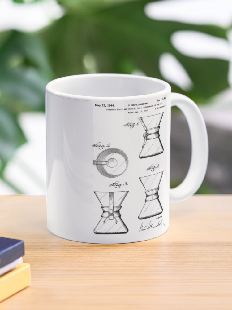 Coffee Chemex patent art, old coffee chemex design for coffee lovers Coffee  Mug for Sale by anodyle