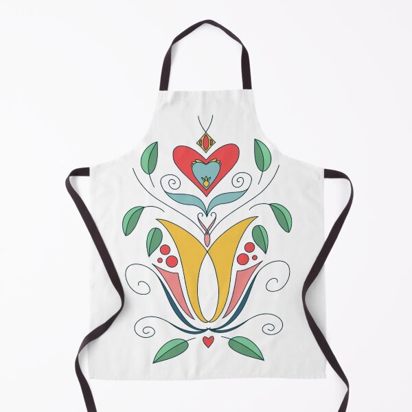 Item preview, Folklore floral ornament pastel colours plants leaves symmetrical designed and sold by marie-inks.