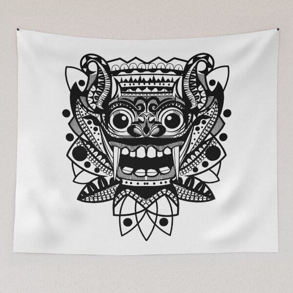 Item preview, Modern balinese barong mask goa art  designed and sold by masatomio.